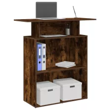   vidaXL recepciós pult füstös tölgy 100x40x104 cm szerelt fa