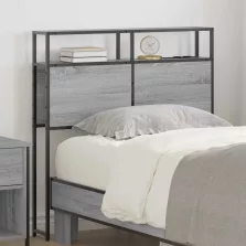   vidaXL Tároló fejtámla polcokkal tárolóval Szürke sonoma 75 cm Faanyag