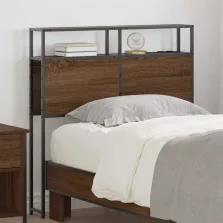   vidaXL Tároló fejtámla polcokkal tárolóval barna tölgy 100 cm Faanyag