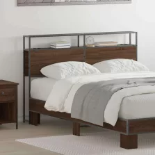   vidaXL Tároló fejtámla polcokkal tárolóval barna tölgy 150 cm Faanyag