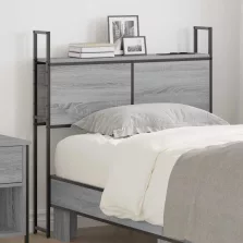   vidaXL Tárolós Fejtámla Töltő Állomással Szürke sonoma 90 cm Faanyag