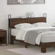   vidaXL Tárolós Fejtámla Töltő Állomással barna tölgy 150 cm Faanyag