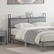   vidaXL Tárolós Fejtámla Töltő Állomással Szürke sonoma 160 cm Faanyag