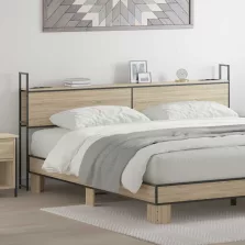   vidaXL Tárolós Fejtámla Töltő Állomással sonoma tölgy 180 cm Faanyag