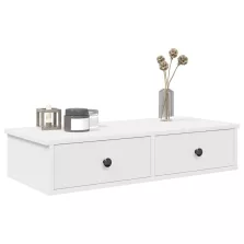 vidaXL Falipolc fiókokkal fehér 80x31x17 cm műszaki fa