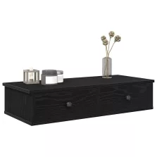 vidaXL Falipolc fiókokkal fekete 80x31x17 cm műszaki fa