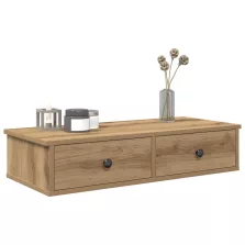   vidaXL Falipolc fiókokkal artisian tölgy 80x31x17 cm műszaki fa