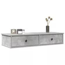   vidaXL betonszürke szerelt fa falipolc fiókokkal 100 x 37,5 x 19 cm