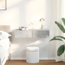   vidaXL Falipolc fiókokkal betonszürke 80x33x17 cm műszaki fa