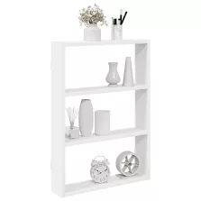 vidaXL fehér szerelt fa fali polc 43 x 9 x 60 cm