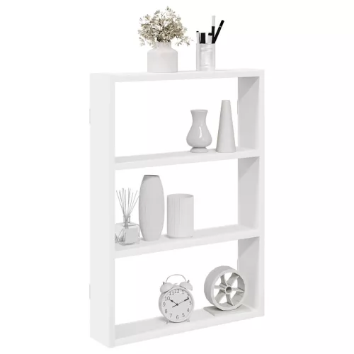 vidaXL fehér szerelt fa fali polc 43 x 9 x 60 cm