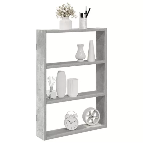 vidaXL betonszürke szerelt fa fali polc 43 x 9 x 60 cm