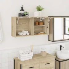   vidaXL sonoma tölgyszínű szerelt fa fali fürdőszobaszekrény 80x25x40cm