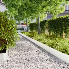   vidaXL 10 db fehér hidegen hengerelt acél gyepszegélyek 20x103 cm