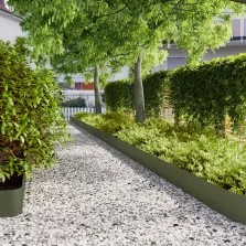   vidaXL 10 db olajzöld hidegen hengerelt acél gyepszegélyek 20x103 cm