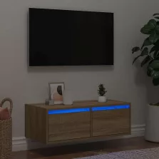   vidaXL TV szekrény LED világítással sonoma tölgyfa 75x35,5x25 cm