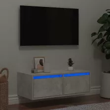   vidaXL TV szekrény LED világítással beton szürke 75x35,5x25 cm