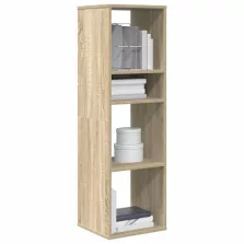   vidaXL sonoma színű szerelt fa könyvszekrény 34x31x112 cm