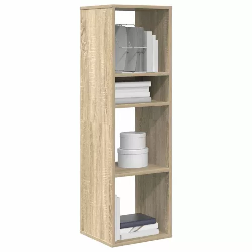 vidaXL sonoma színű szerelt fa könyvszekrény 34x31x112 cm