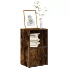   vidaXL füstös tölgy színű szerelt fa könyvespolc 31x24x52 cm