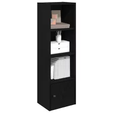   vidaXL Könyvespolc fekete tölgy 31x24x102 cm Gépesített fa