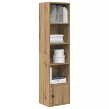   vidaXL kézműves tölgy színű szerelt fa könyvespolc 31x24x127 cm