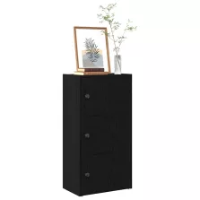   vidaXL Könyvespolc fekete tölgy 40x24x77 cm Gépesített fa