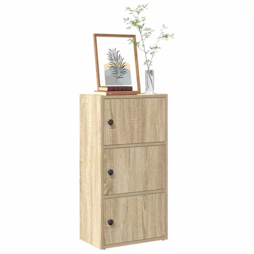 vidaXL sonoma tölgy színű szerelt fa könyvszekrény 40x24x77 cm