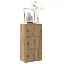   vidaXL kézműves tölgy színű szerelt fa könyvespolc 40x24x77 cm