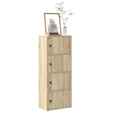   vidaXL sonoma tölgy színű szerelt fa könyvszekrény 40x24x102 cm