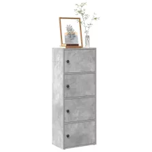 vidaXL betonszürke szerelt fa könyvespolc 40x24x102 cm