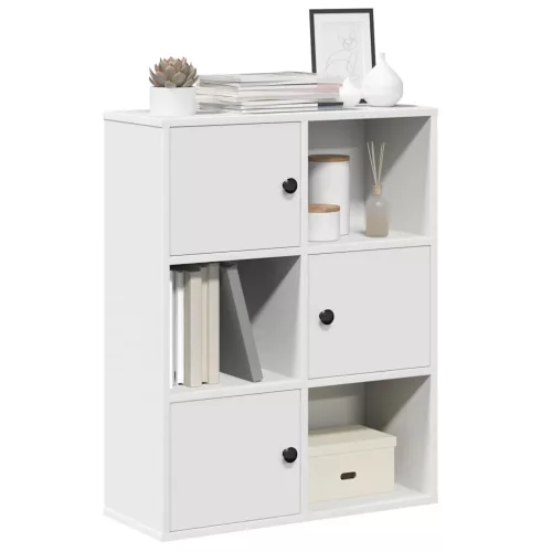 vidaXL fehér szerelt fa könyvespolc 60x24x76,5 cm