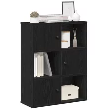   vidaXL Könyvespolc fekete tölgy 60x24x76,5 cm Gépesített fa