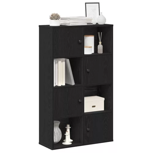 vidaXL Könyvespolc fekete tölgy 60x24x101,5 cm Gépesített fa