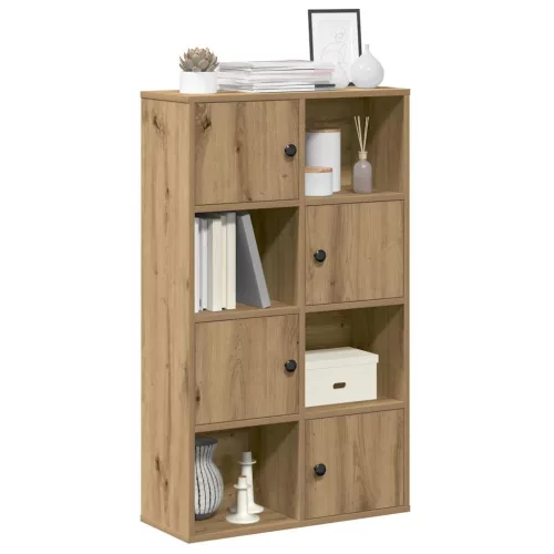 vidaXL kézműves tölgy színű szerelt fa könyvespolc 60x24x101,5 cm
