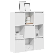 vidaXL fehér szerelt fa könyvespolc 89x24x101,5 cm