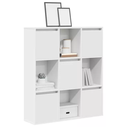 vidaXL fehér szerelt fa könyvespolc 89x24x101,5 cm