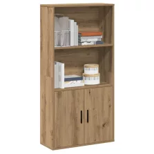   vidaXL kézműves tölgy színű szerelt fa könyvespolc 60x24x120 cm
