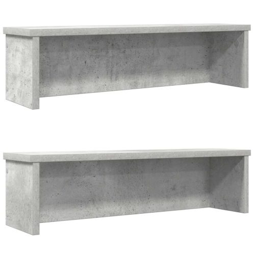 vidaXL Konyhai állványok egymásra rakható 2 db Beton szürke 60x15x16cm