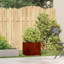   vidaXL ültető rozsdás 40x40x40 cm időjárásálló acélból