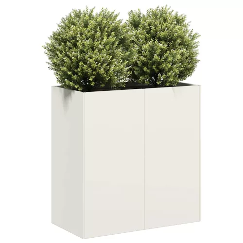 vidaXL ültetvény Fehér 80x40x80 cm Hidegen hengerelt acélból