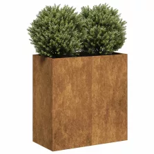   vidaXL ültető rozsdás 80x40x80 cm időjárásálló acélból