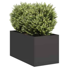   vidaXL fekete hidegen hengerelt acél növénytartó 40x80x40 cm