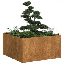   vidaXL ültető rozsdás 80x80x40 cm időjárásálló acélból