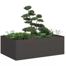 vidaXL ültetőtartó fekete 120x80x40 cm acél