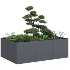 vidaXL növénytartó antracit 120x80x40 cm acél