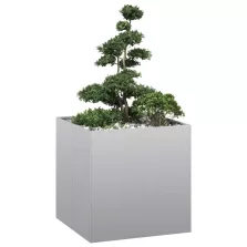 vidaXL Növénytartó 80x80x80 cm Horganyzott acél