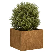   vidaXL ültető rozsdás 40x40x30 cm időjárásálló acélból