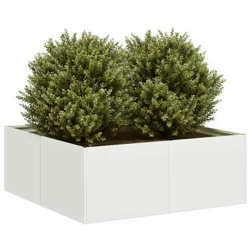 vidaXL növénytartó fehér 80x80x30 cm acél