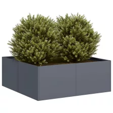 vidaXL antracitszürke acél növénytartó 80x80x30 cm
